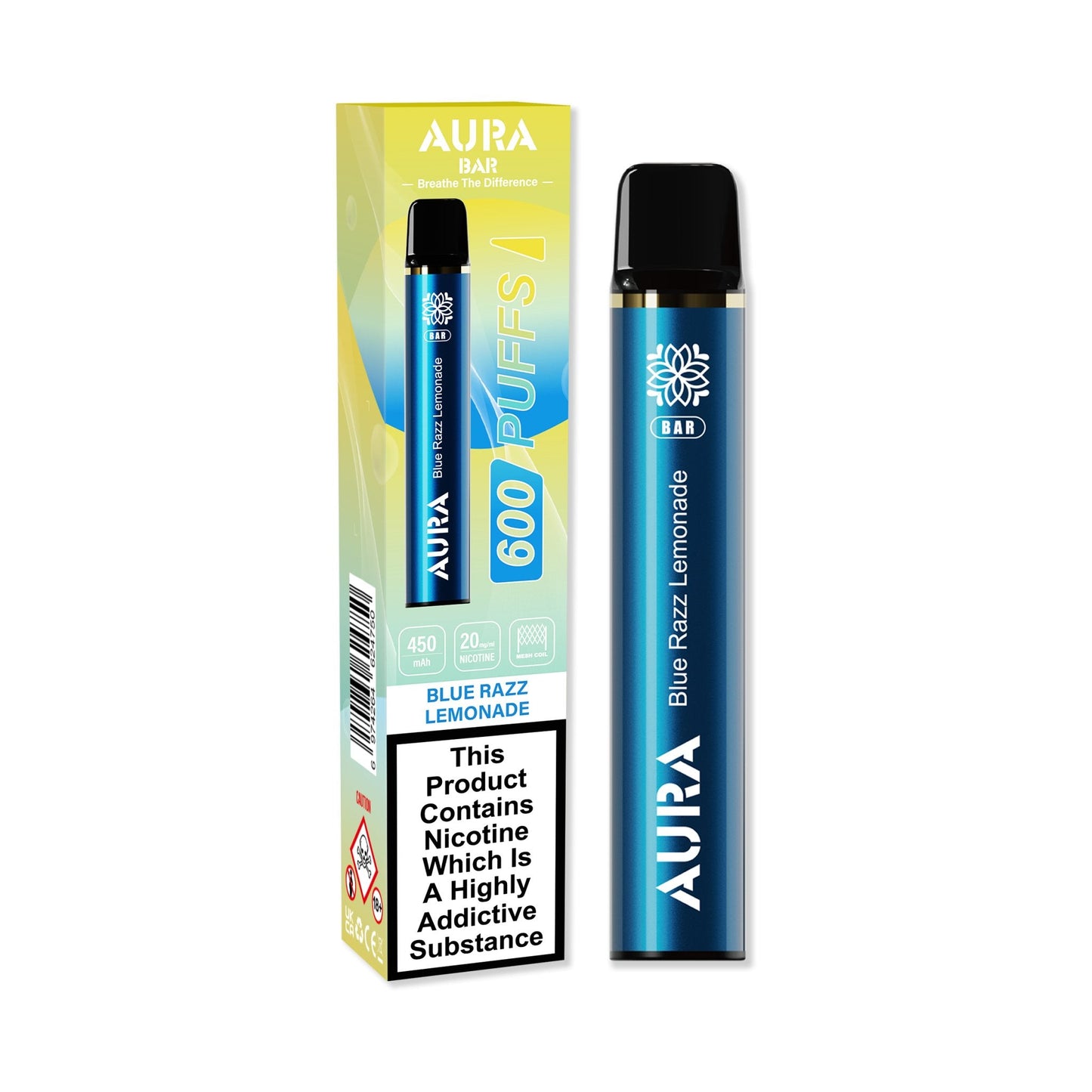 Aura Bar 600 Puffs Disposable Vape Pod Box of 10 - Vaperdeals