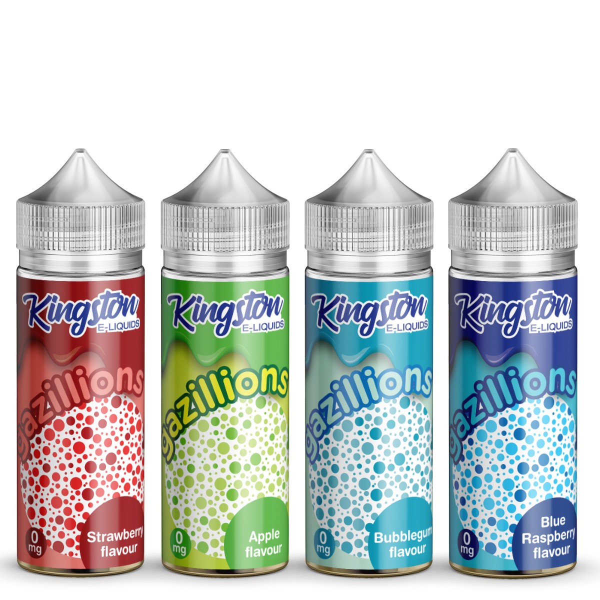 Kingston Gazillions Shortfills 100ml - £5.25 | Blue Raspberry, Apple, Bubblegum, Strawberry