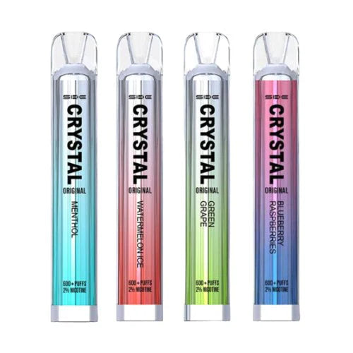 Ske Crystal Original 600 Disposable Vape Pod Device offering up to 600 puffs of smooth, premium flavour. Convenient and portable for on-the-go vaping in the UK.