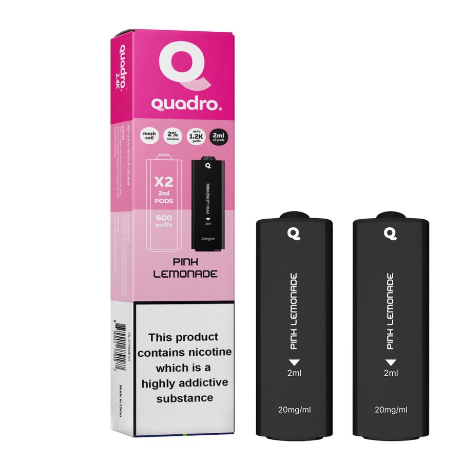 4 in 1 Quadro 2400 Puffs Replacement Pods Box of 10 - Vaperdeals