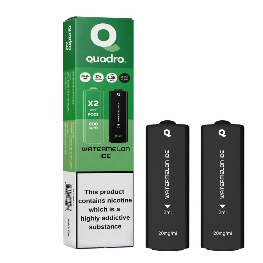 4 in 1 Quadro 2400 Puffs Replacement Pods Box of 10 - Vaperdeals