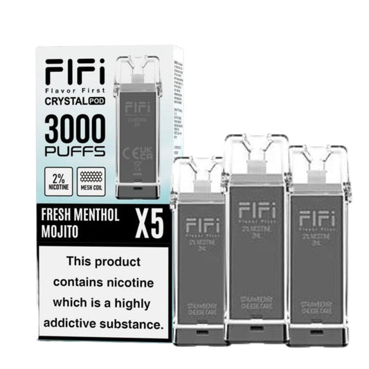 Crystal FIFI 3000 Puffs 5 in 1 Replacement Pods - Box of 10 - Vaperdeals