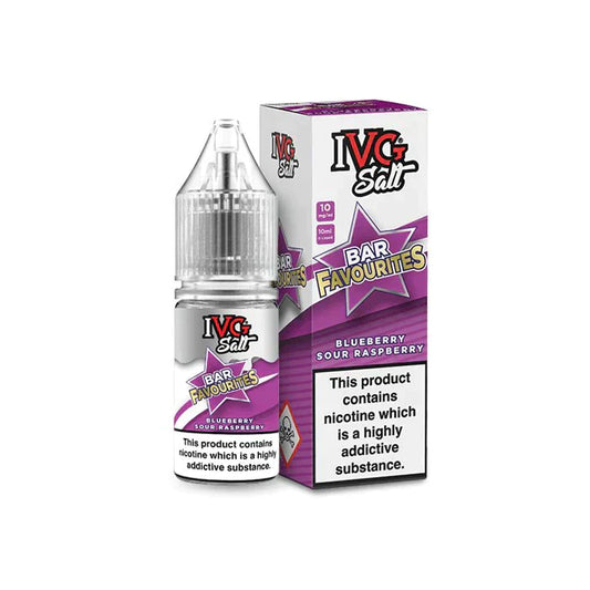 IVG Bar Favourites Blue Sour Raspberry 10ml Nic Salt | UK Vape