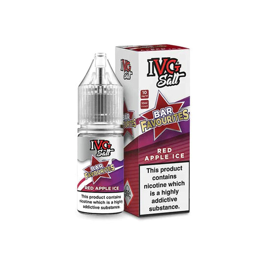 IVG Bar Favourites Red Apple Ice 10ml Nic Salt | UK Vape Supply