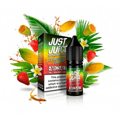 Just Juice Strawberry & Curuba 10ml Nic Salt - Box of 5 | UK Vapes